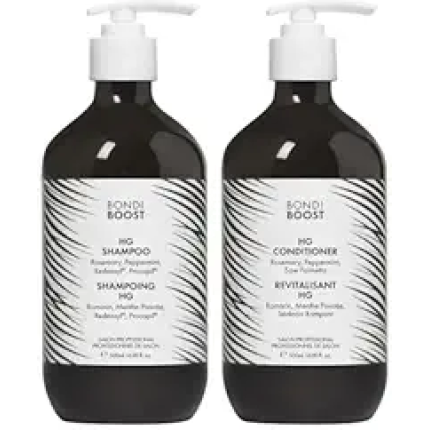 BondiBoost HG Anti-Thinning Shampoo Conditioner Set [16.90 fl oz each], Clinically Tested to Promote Fuller + Thicker-Looking Hair for Women & Men, Procapil, Redensyl & Rosemary Formula, Sulfate-Free
